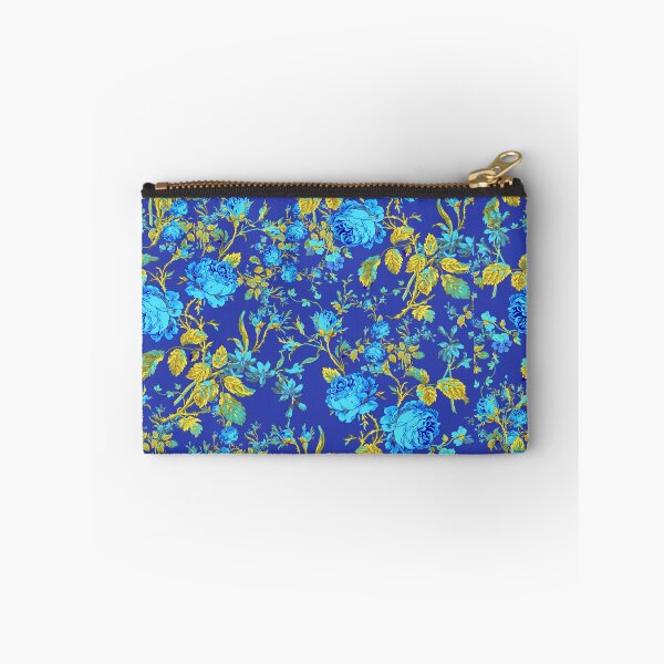 Item preview, CELESTIAL ELEGANCE: BLUE ROSES AND GILDED LEAVES DANCE IN THE SKY designed and sold by BorczVisuals.