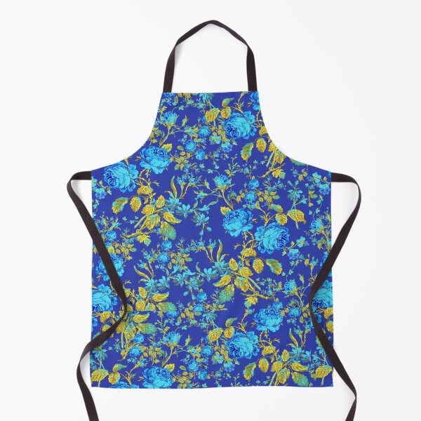 Item preview, CELESTIAL ELEGANCE: BLUE ROSES AND GILDED LEAVES DANCE IN THE SKY designed and sold by BorczVisuals.