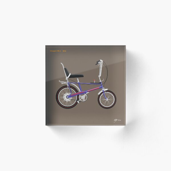 Classic Raleigh Chopper Mk 2 (Ultra Violet) Acrylic Block