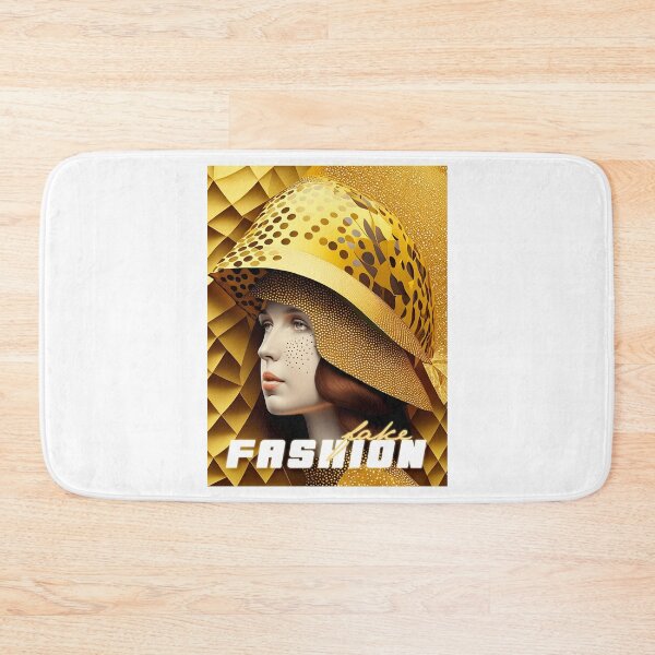 Item preview, Pretty woman in hat with gorgeous gold patterns - Fake Fashion designed and sold by BubblyDelight.