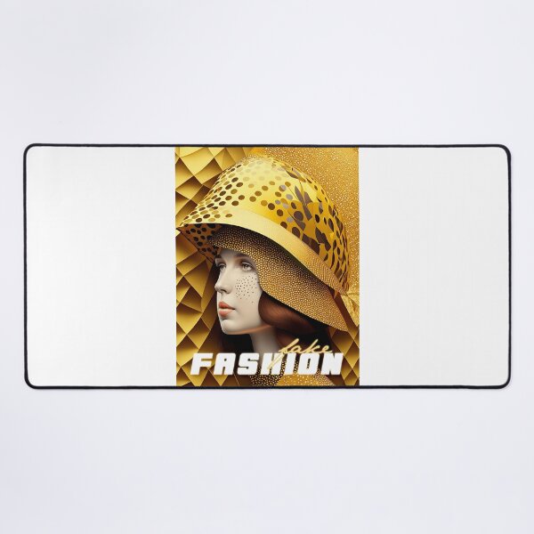 Item preview, Pretty woman in hat with gorgeous gold patterns - Fake Fashion designed and sold by BubblyDelight.
