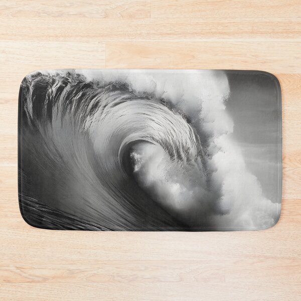 Item preview, black and white ocean wave breaking designed and sold by dcrc.