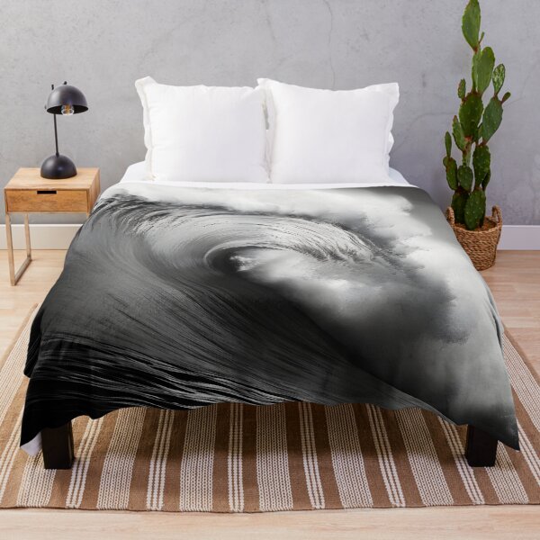 Item preview, black and white ocean wave breaking designed and sold by dcrc.