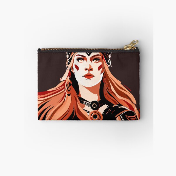 Item preview, Viking Woman Warrior's Portrait,Portrait of Medieval Woman Warrior designed and sold by AgarutanPrint.