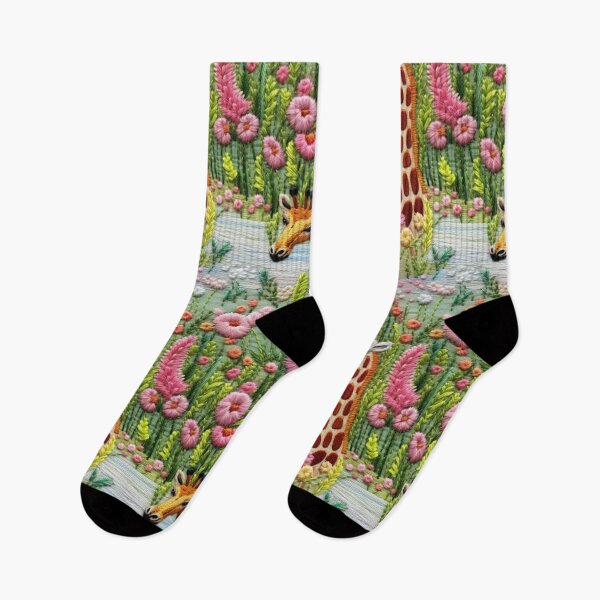 Item preview, Captivating Wildflower And Giraffe Aesthetic Pattern designed and sold by whitedove457.