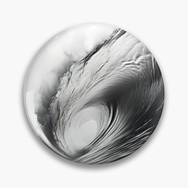 Item preview, black and white ocean wave breaking designed and sold by dcrc.