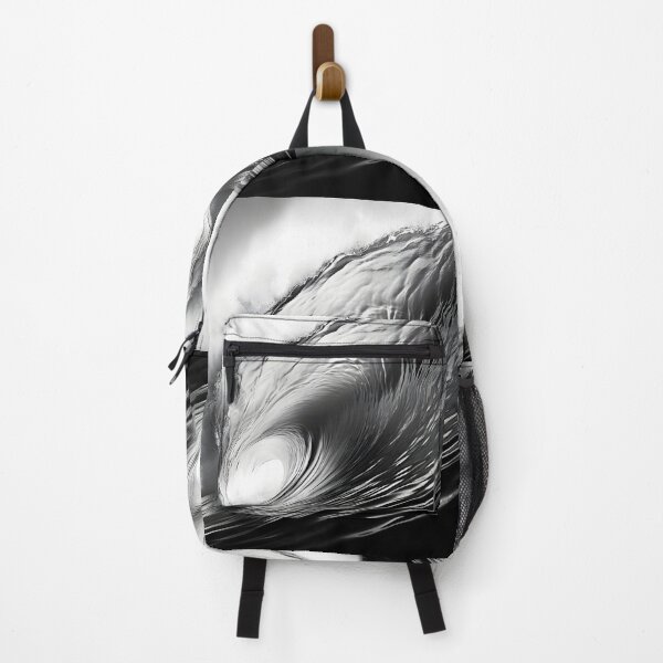 Item preview, black and white ocean wave breaking designed and sold by dcrc.