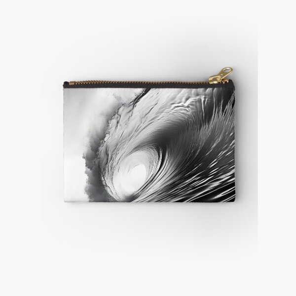 Item preview, black and white ocean wave breaking designed and sold by dcrc.
