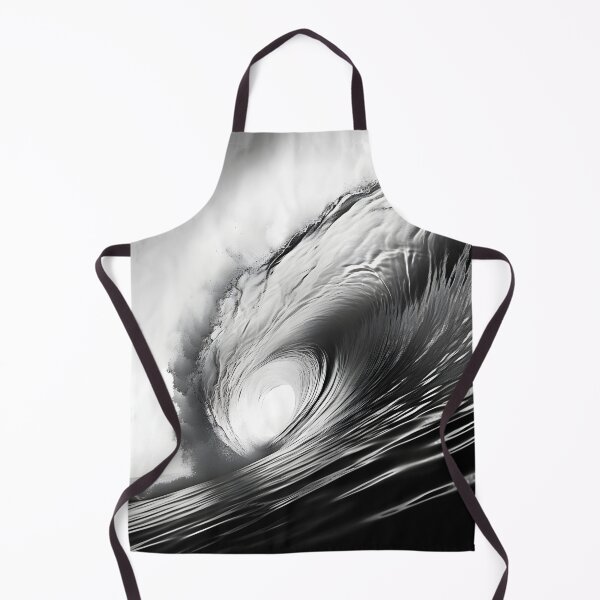 Item preview, black and white ocean wave breaking designed and sold by dcrc.