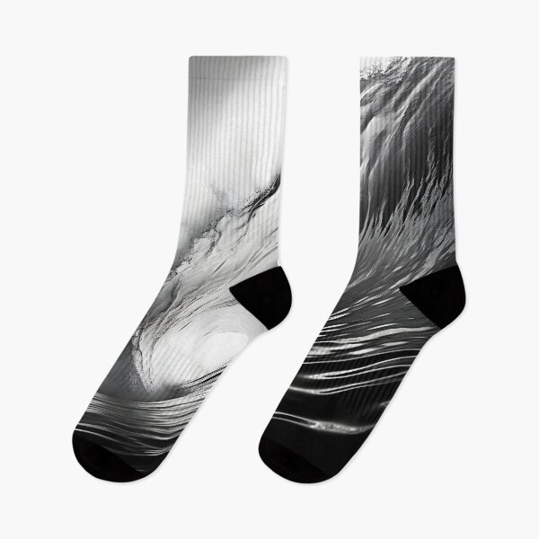 Item preview, black and white ocean wave breaking designed and sold by dcrc.