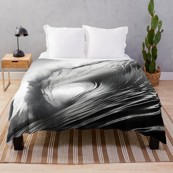 Item preview, black and white ocean wave breaking designed and sold by dcrc.