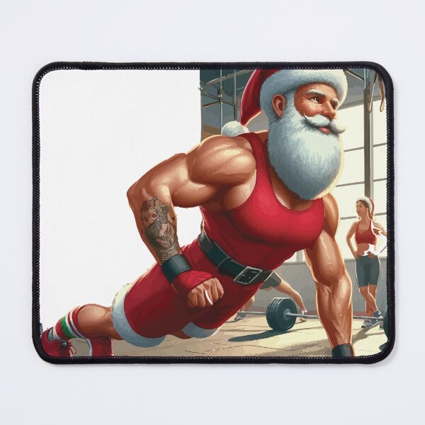 Item preview, Santa at the gym designed and sold by Joelkel32.