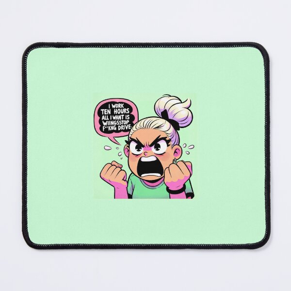 Item preview, Frustrated Girl Working 10 Hours a Day - Internet Humor designed and sold by Dubdub56.