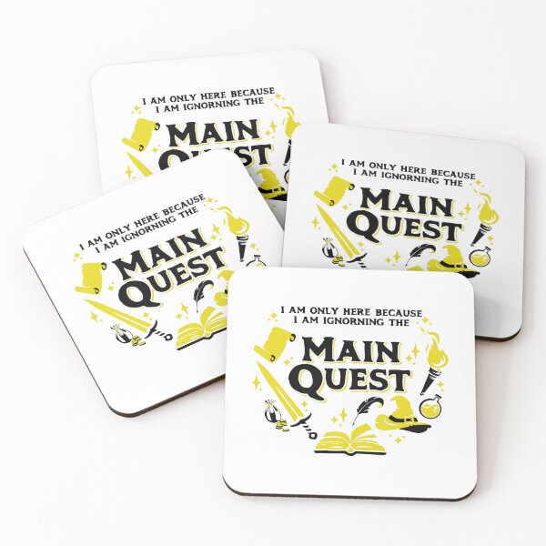 Item preview, I Am Only Here Because I Am Ignorning the Main Quest Dark Yellow designed and sold by wolfkin-design.