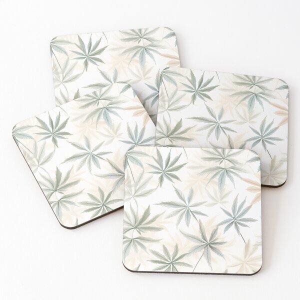 Item preview, Rustic Botanical Bliss: Muted Pastels with Cannabis Leaves  designed and sold by GaiaSkyeDesign.
