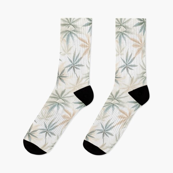 Item preview, Rustic Botanical Bliss: Muted Pastels with Cannabis Leaves  designed and sold by GaiaSkyeDesign.