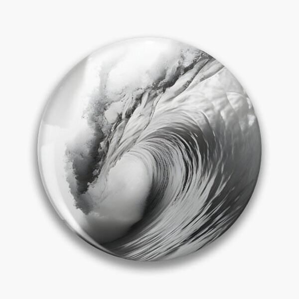 Item preview, black and white ocean wave breaking designed and sold by dcrc.