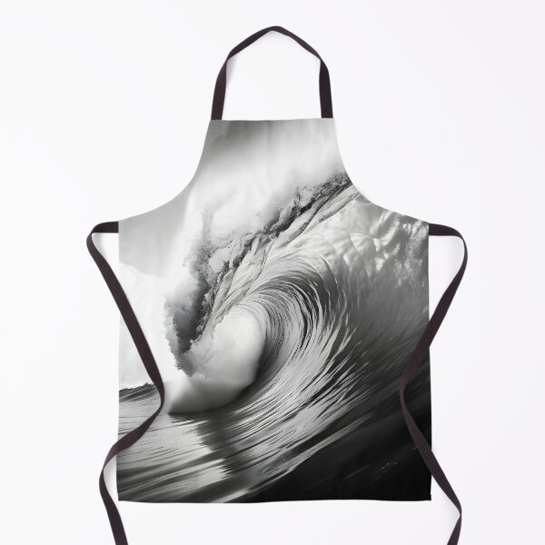 Item preview, black and white ocean wave breaking designed and sold by dcrc.