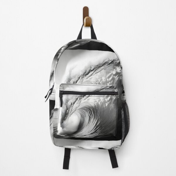Item preview, black and white ocean wave breaking designed and sold by dcrc.