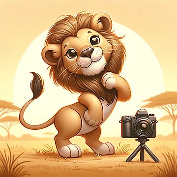 Artwork thumbnail, Camera-Ready Lion by Mugs and Shirts