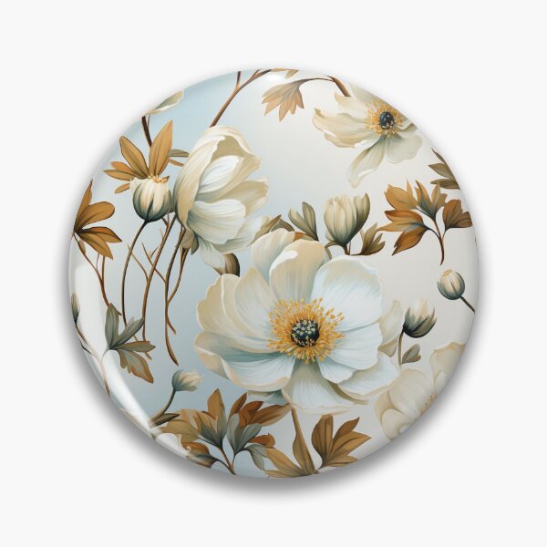 Item preview, Vintage Floral, White Anemone designed and sold by PigmeArt.