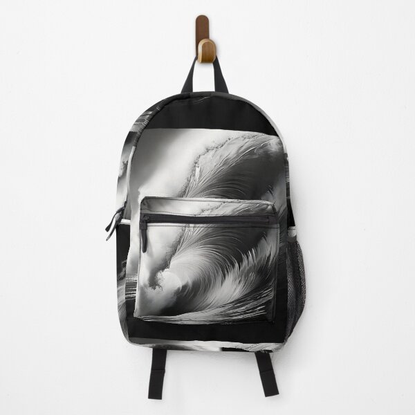 Item preview, black and white ocean wave breaking designed and sold by dcrc.