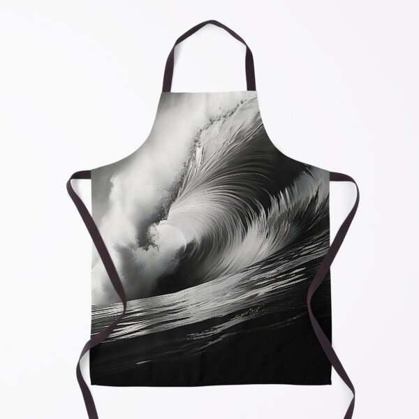 Item preview, black and white ocean wave breaking designed and sold by dcrc.