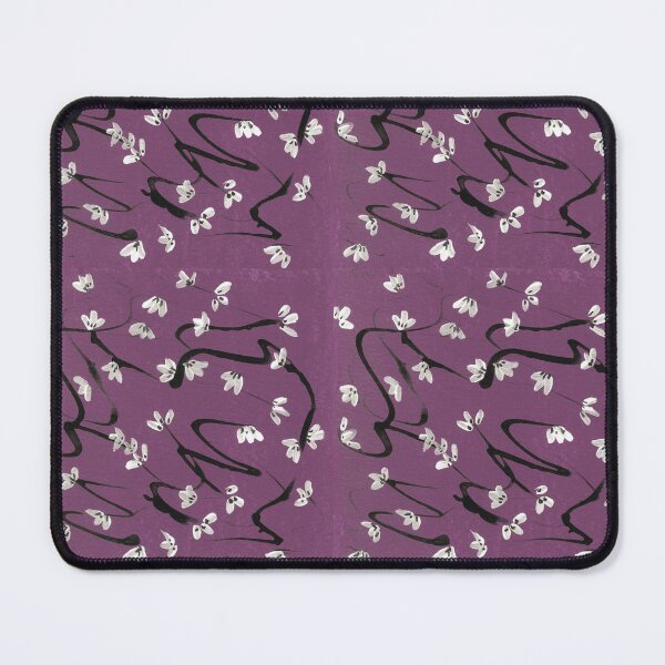 Item preview, White Blossoms in Plum By Amanda designed and sold by LavishWithLove.