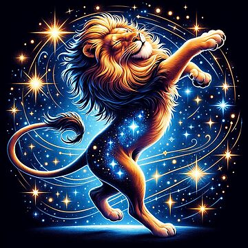Artwork thumbnail, Dancing Lion & Stars by Mugs and Shirts