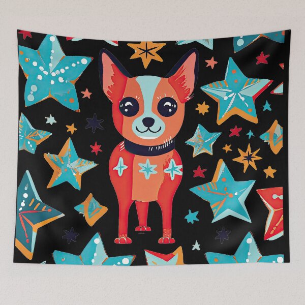 Item preview, Dog Pattern Chihuahuas - Dog Pattern Dog Lovers designed and sold by WallGemsArt.