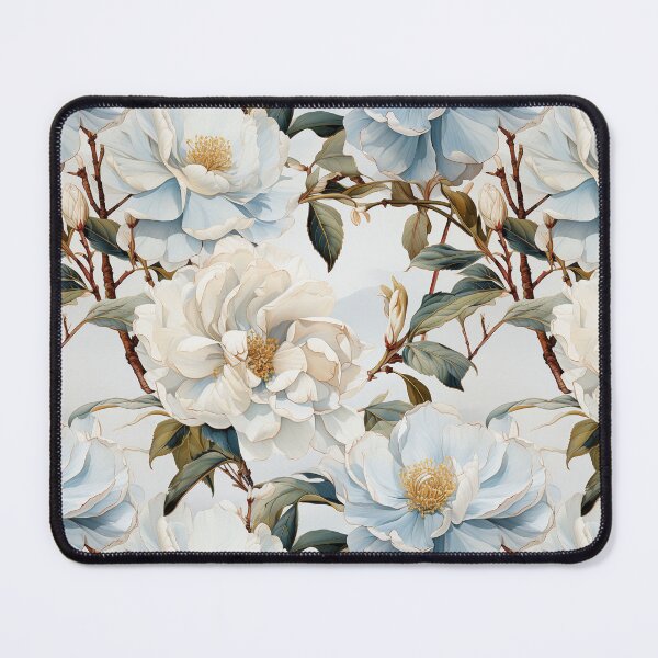 Item preview, Vintage Floral, Blue-White Camellia designed and sold by PigmeArt.