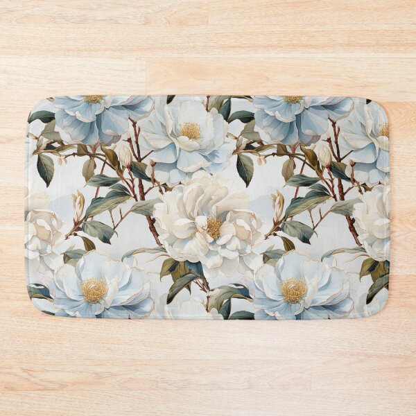 Item preview, Vintage Floral, Blue-White Camellia designed and sold by PigmeArt.