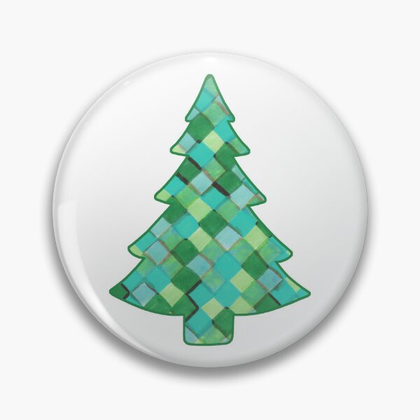 Item preview, Checkered Evergreen Xmas Tree designed and sold by inklets.