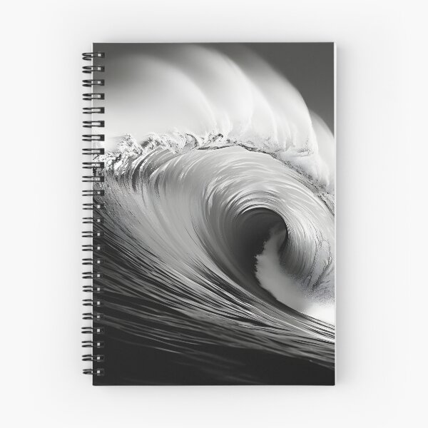 Item preview, Black and white ocean wave breaking designed and sold by dcrc.