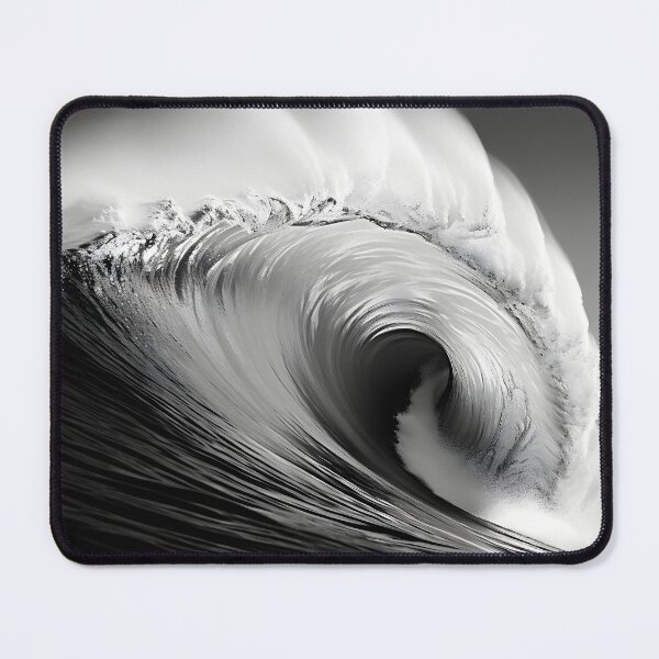 Item preview, Black and white ocean wave breaking designed and sold by dcrc.