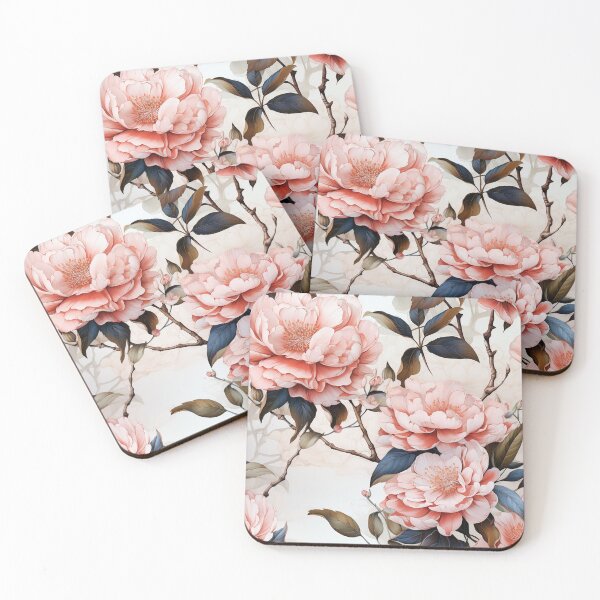 Item preview, Vintage Floral, Pink Camellia, A Blooming Symphony in Blush designed and sold by PigmeArt.