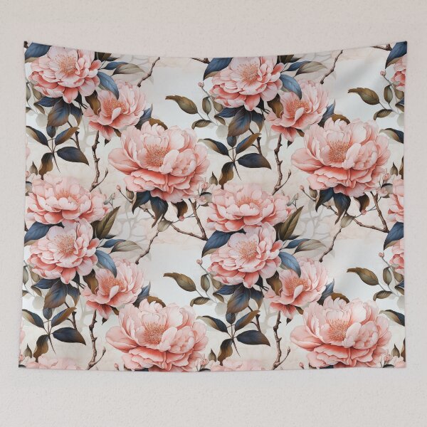 Item preview, Vintage Floral, Pink Camellia, A Blooming Symphony in Blush designed and sold by PigmeArt.
