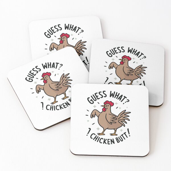 Item preview, Funny chicken Quote Guess What? Chicken Butt! designed and sold by Moad Fahim.