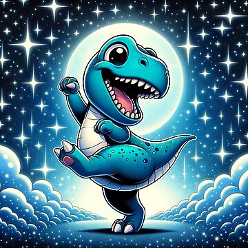 Artwork thumbnail, Dino Dances Under the Stars by Mugs and Shirts