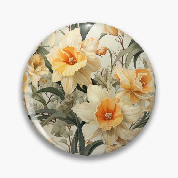 Item preview, Vintage Floral, Sweet Orange Daffodil designed and sold by PigmeArt.