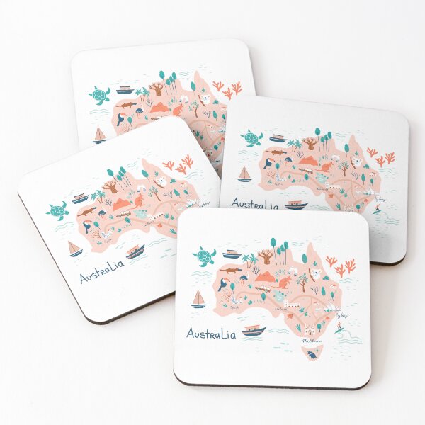 Item preview, Mapa y turismo de Australia designed and sold by KPArtzaaany.