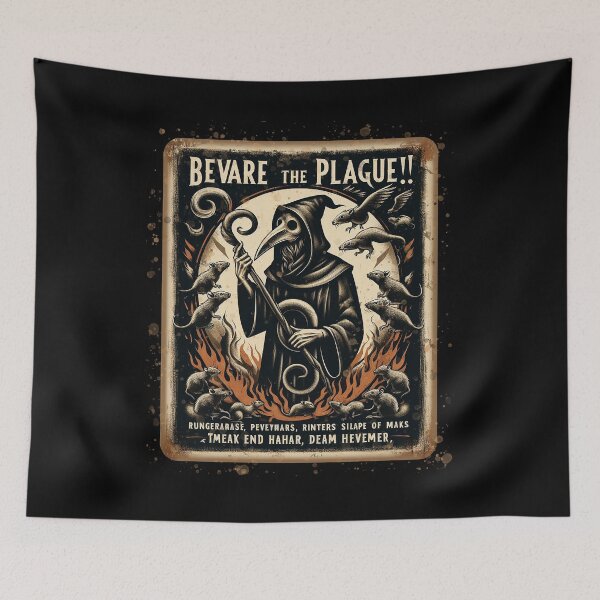 Item preview, Vintage Plague Doctor, beware the plague designed and sold by CrisMor-Art.