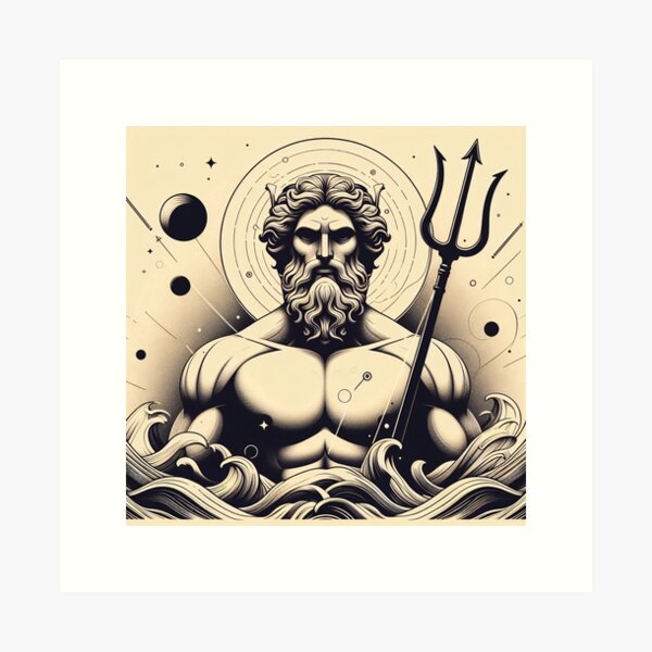 Item preview, The Gods of the Sea - Poseidon & Pontus designed and sold by ClassicRetroism.