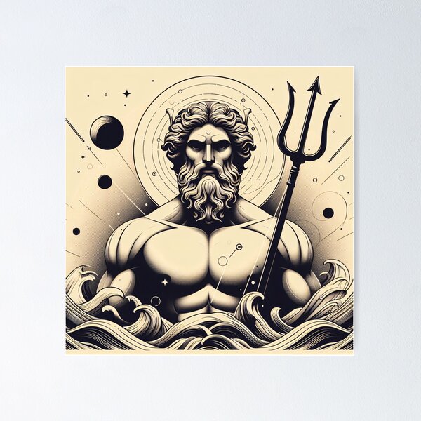 Item preview, The Gods of the Sea - Poseidon & Pontus designed and sold by ClassicRetroism.