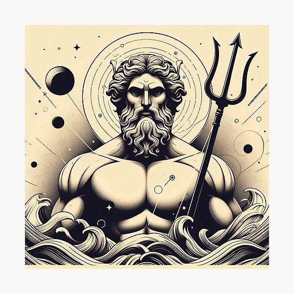 Item preview, The Gods of the Sea - Poseidon & Pontus designed and sold by ClassicRetroism.