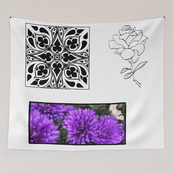Artikelvorschau, Aufkleberpaket Blumen, Rose, geometrisches Mandala entworfen und verkauft von Quoppidou.