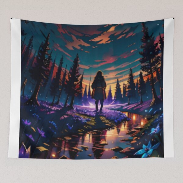 Item preview, Night Time Anime Landscape designed and sold by AnimeRay.