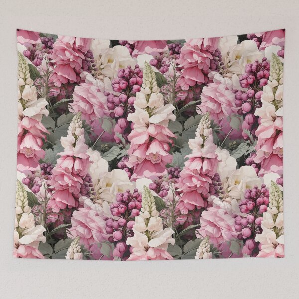 Item preview, Vintage Floral, Sweet Pink Foxglove designed and sold by PigmeArt.