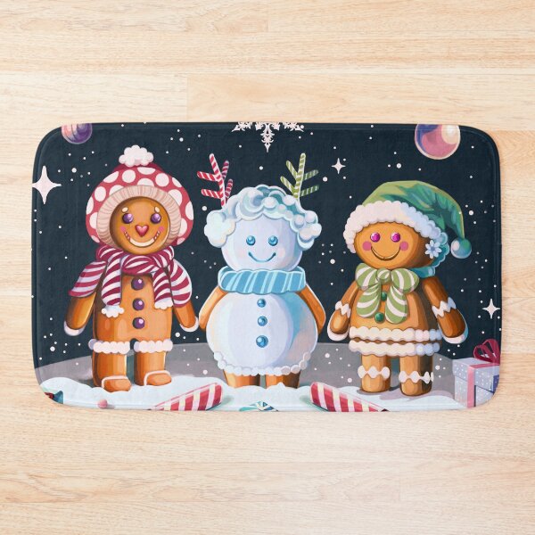Item preview, Merry Christmas ! Gingerbread Snowy Friends designed and sold by Savi Singh.