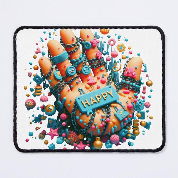 Item preview, Hand with HAPPY Plaques 2 designed and sold by Glariix.